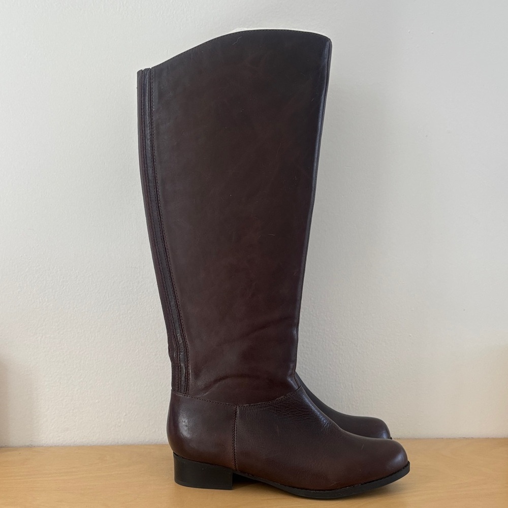 me too Tall Over-the-Knee Riding Boots in Dark Brown